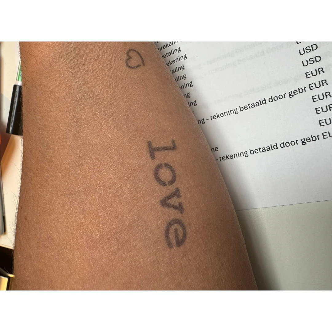 Semi-Permanent Tattoo - Love - Image 2