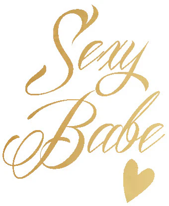 Sexy Babe Golden Heart Tattoo