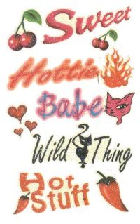 Sexy Glitter Words Tattoos
