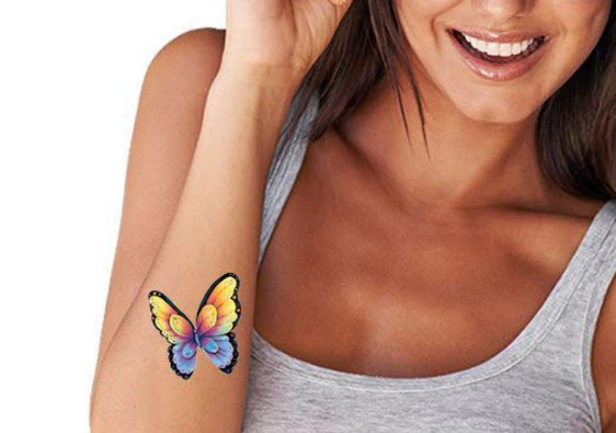 Shimmering Butterfly Prismfoil Tattoo - Image 2