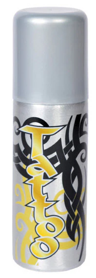 Silver Temporary Tattoo Spray + 3 Stencils - Image 2