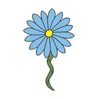 Simple Blue Flower