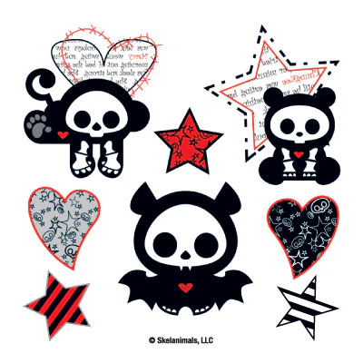 Skelanimals Multi Tattoo 2