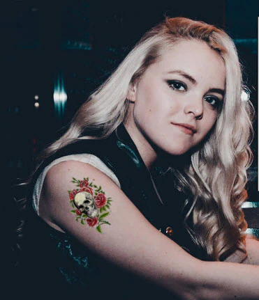 Skull & Thorned Roses Tattoo - Image 3
