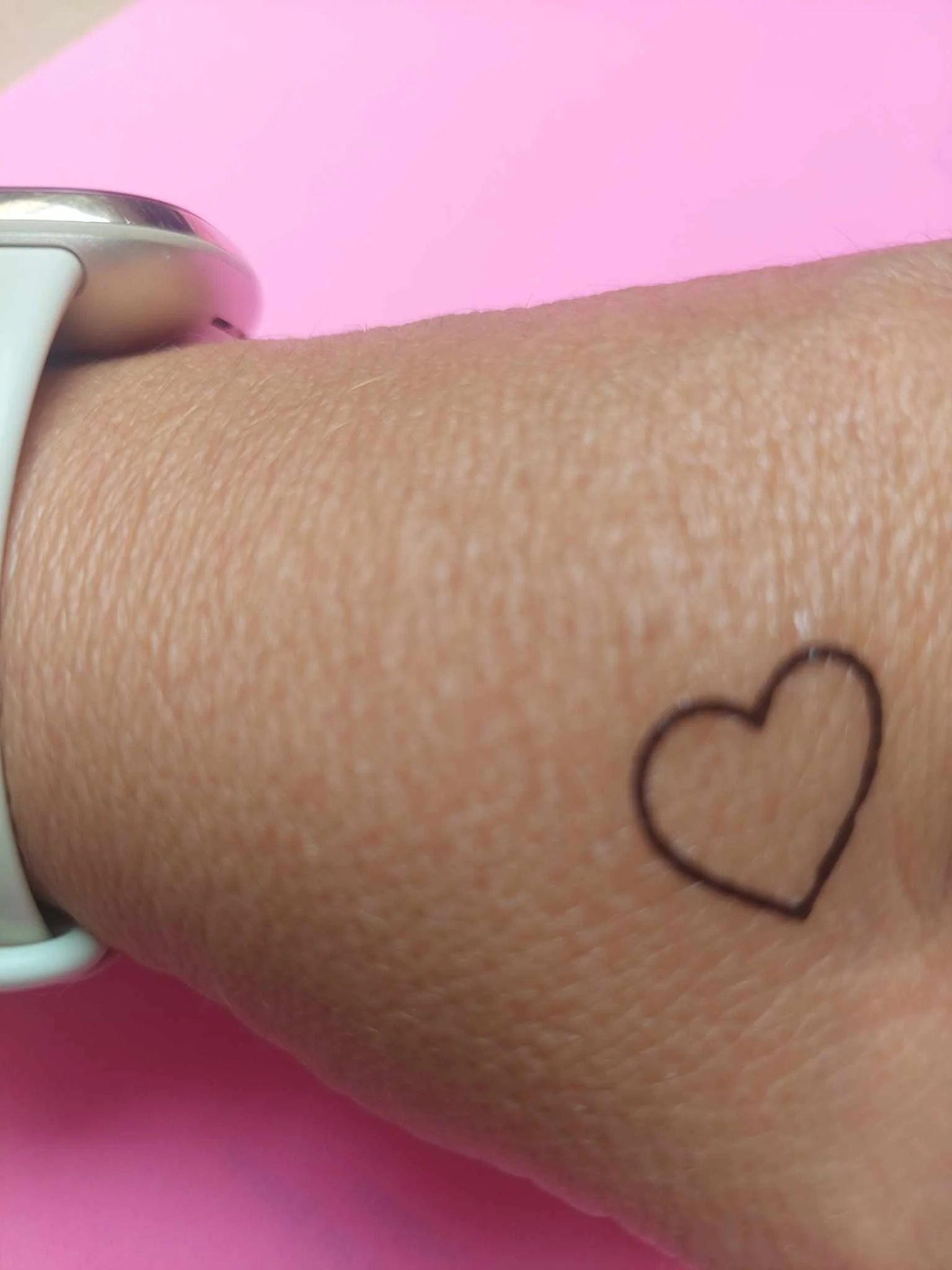 Small Black Heart Temporary Tattoo - Image 3