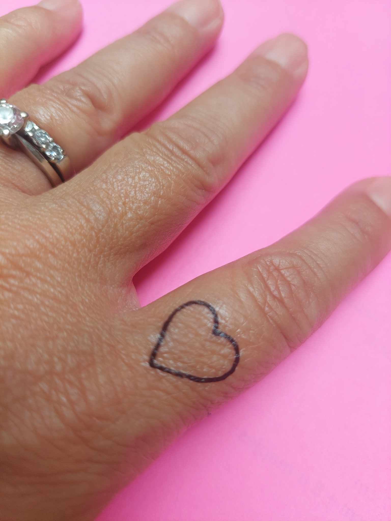 Small Black Heart Temporary Tattoo - Image 4