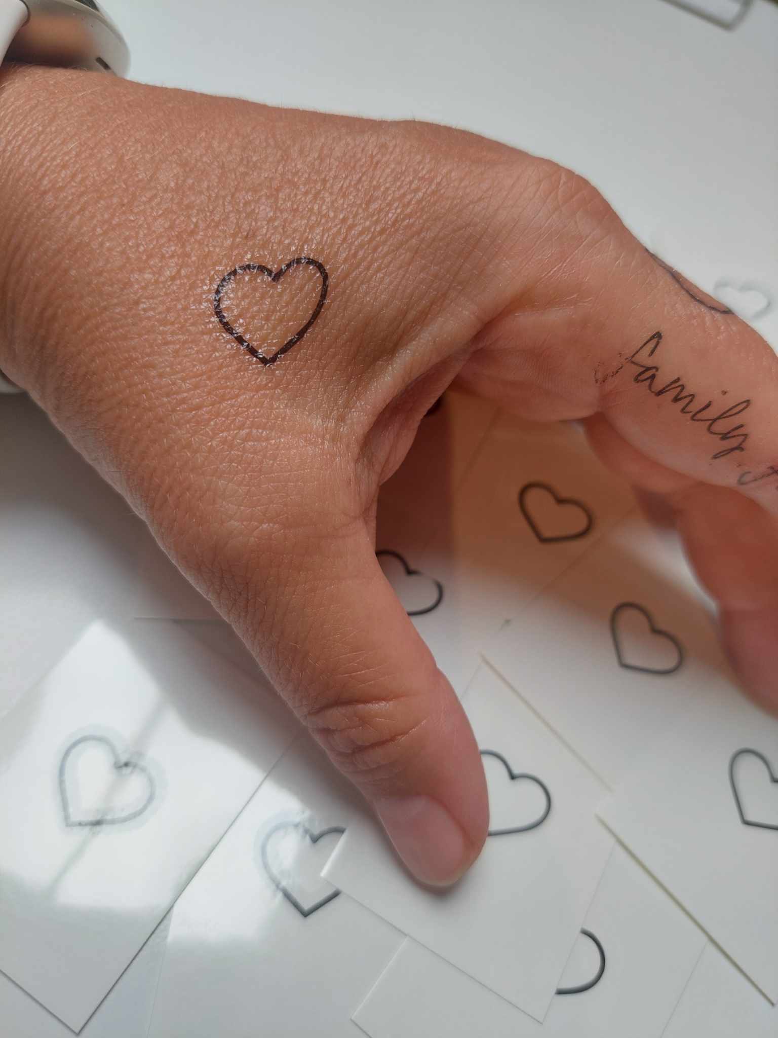 Small Black Heart Temporary Tattoo - Image 5