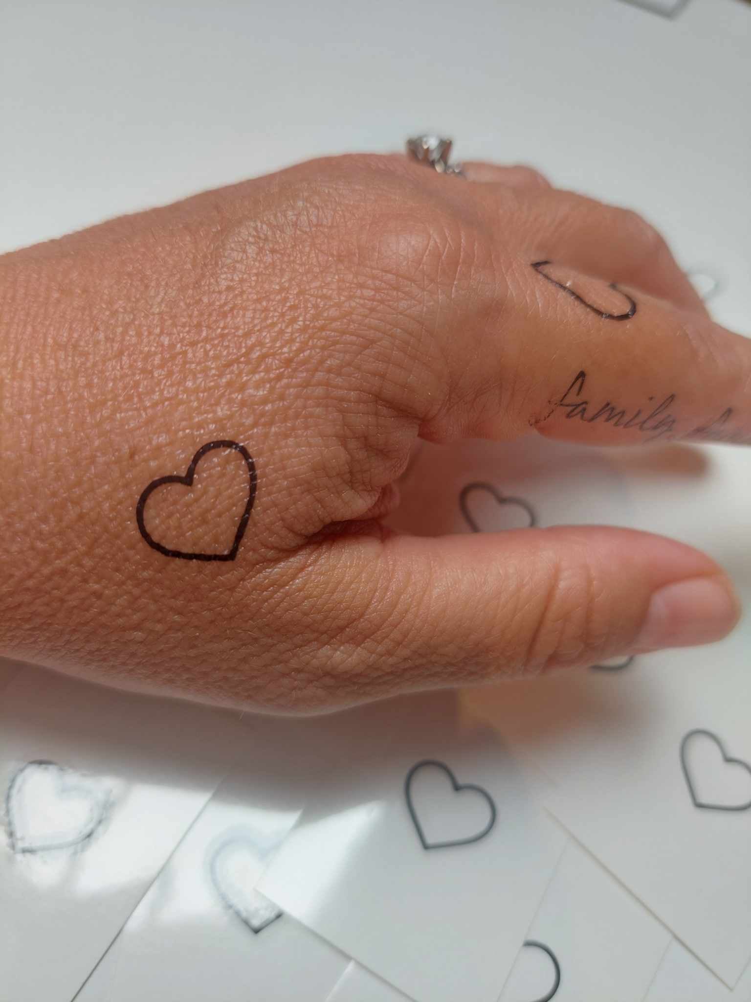 Small Black Heart Temporary Tattoo - Image 6
