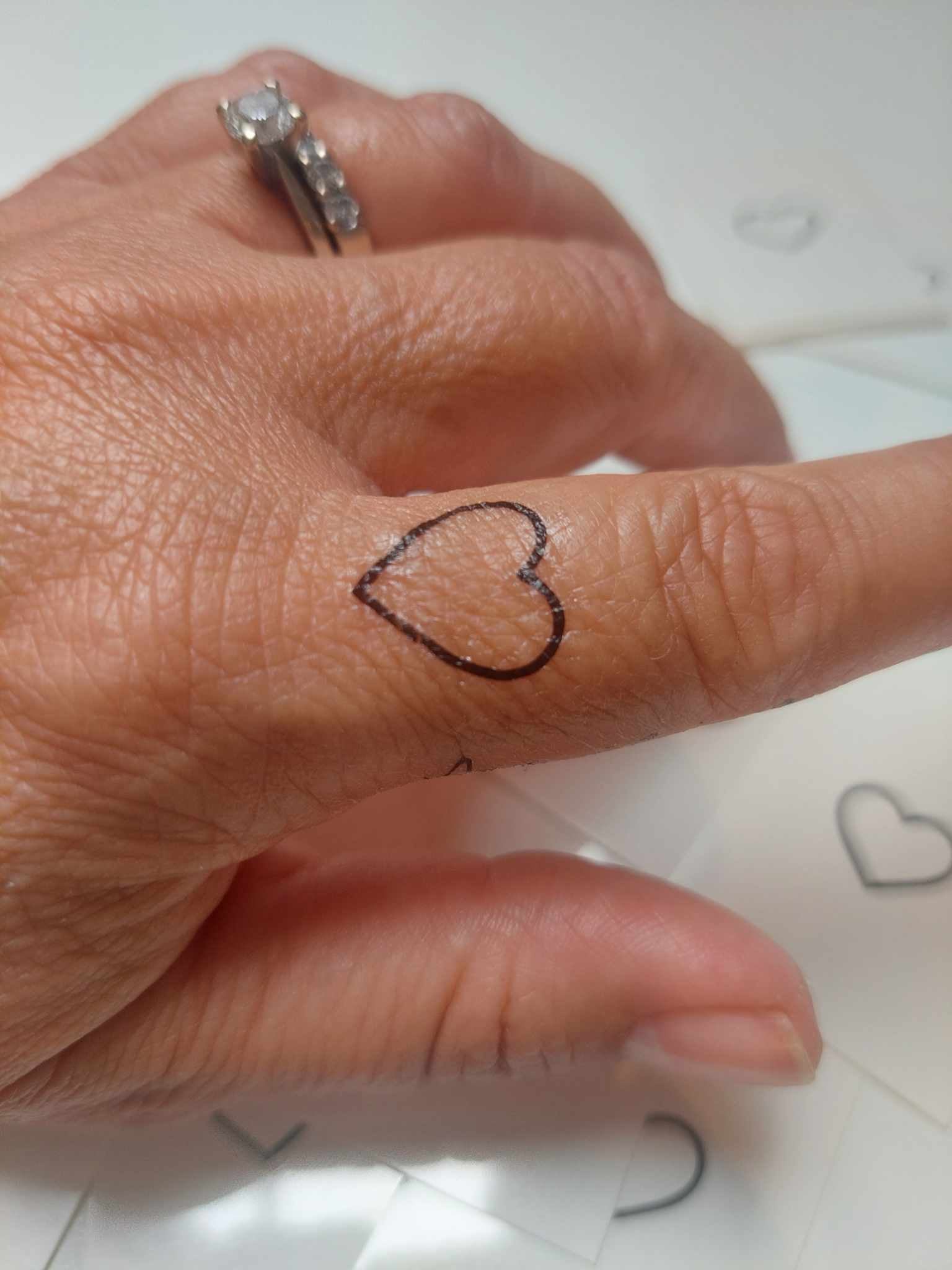 Small Black Heart Temporary Tattoo - Image 7
