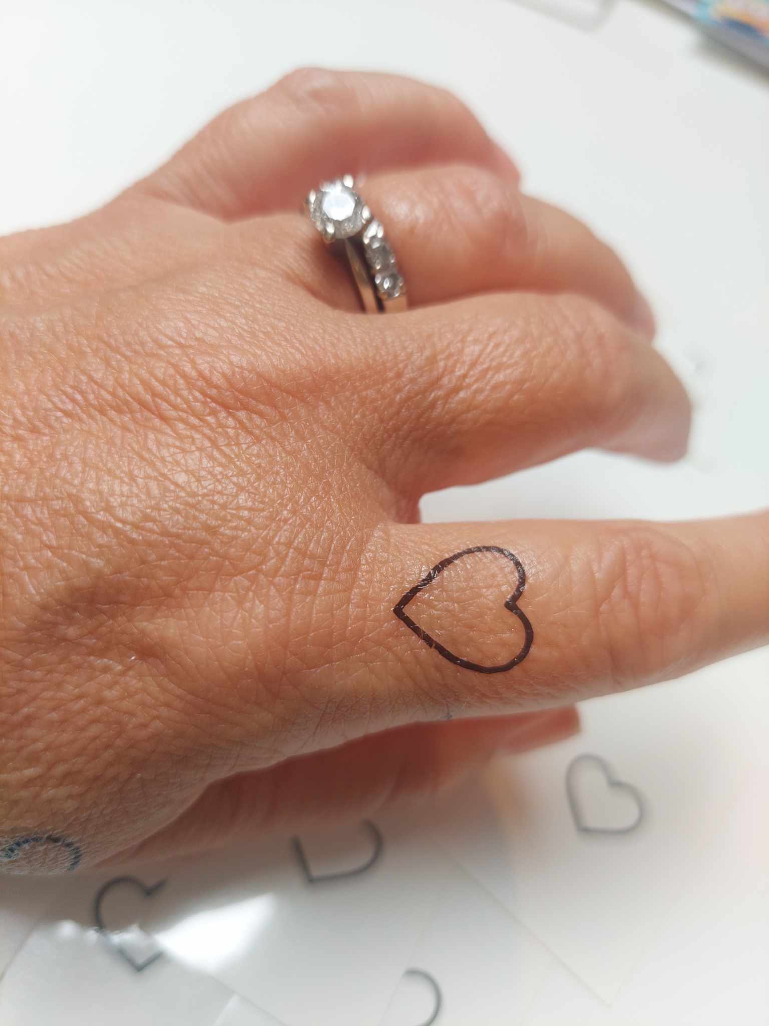 Small Black Heart Temporary Tattoo - Image 8