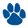 Small Blue Paw Tattoo