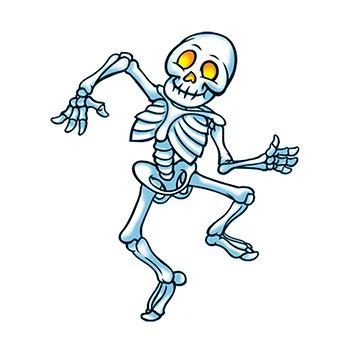 Small Dancing Skeleton Tattoo