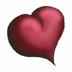 Small Dark Red Heart Tattoo
