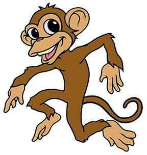 Small Funny Monkey Tattoo