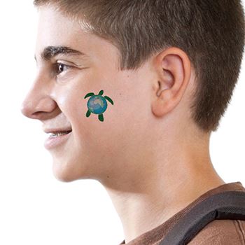 Small Go Green Turtle Tattoo - Image 2