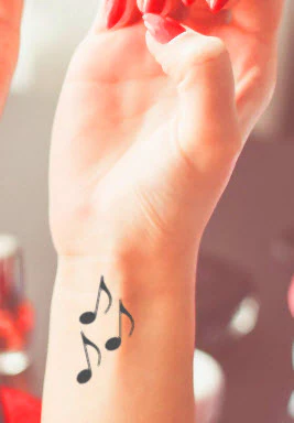 Small Music Note Tattoo - Image 2