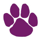 Small Purple Paw Tattoo