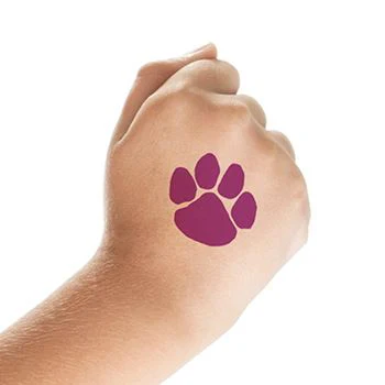 Small Purple Paw Tattoo - Image 2