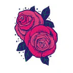 Small Red Roses Tattoo