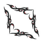 Small Tribal Twin Hearts Tattoo