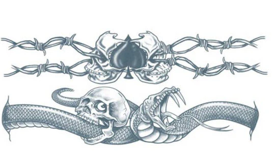 Snake - Metal Bands - Tinsley Transfers (2 Tattoos)