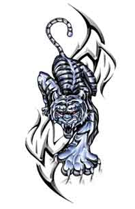Sneaking Tiger Tattoo