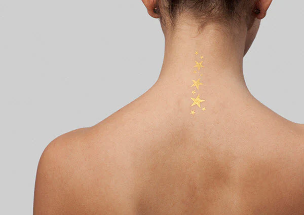 Spectral Golden Temporary Tattoo Spray 50 ml + 3 Stencils - Image 3