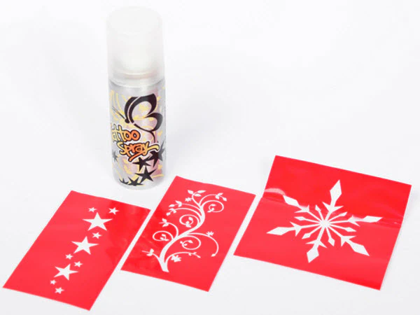Spectral Golden Temporary Tattoo Spray 50 ml + 3 Stencils - Image 4