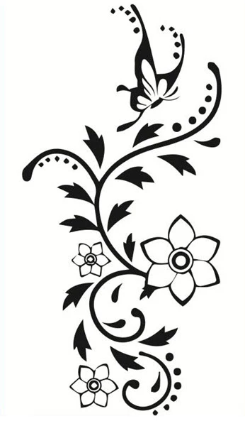 Spring Flower & Butterfly Tattoo - Image 2