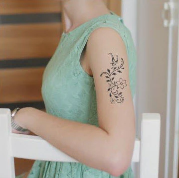 Spring Flower & Butterfly Tattoo - Image 3