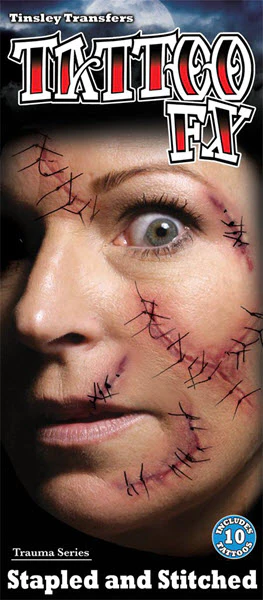 Stapled Stitched - Trauma Tattoos