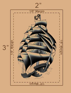 Strepik Pirate Ship Tattoo - Image 3