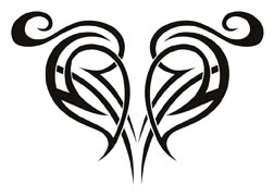 Sublime Black Tribal Heart Tattoo