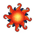 Sun Glitter Tattoo
