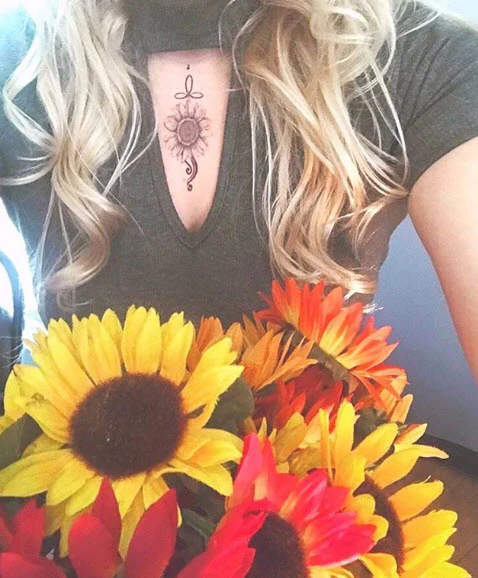 Sunflower Black Tattoo - Image 3