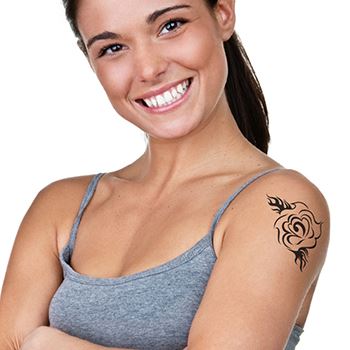 Sweet Tribal Rose Tattoo - Image 2