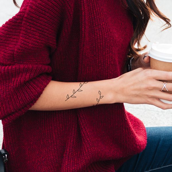 Swirling Leaves Tattoo - Image 2