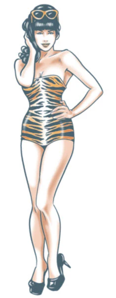Tiger Girl Pin Up Tattoo