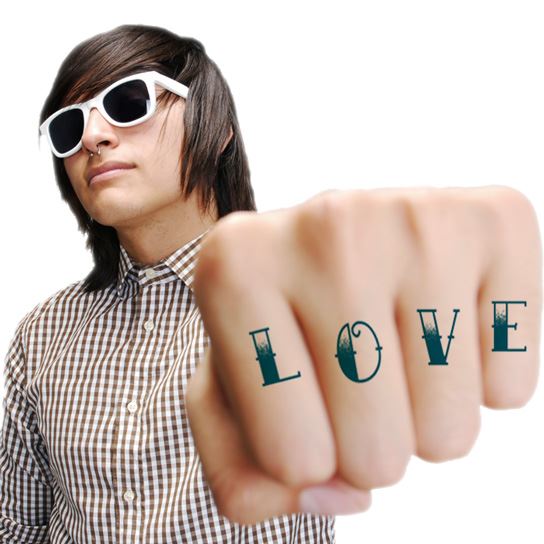 Traditional Aged-Black Letters Tattoos - Image 2