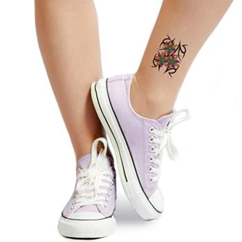 Tribal 3 Flowers Tattoo - Image 2