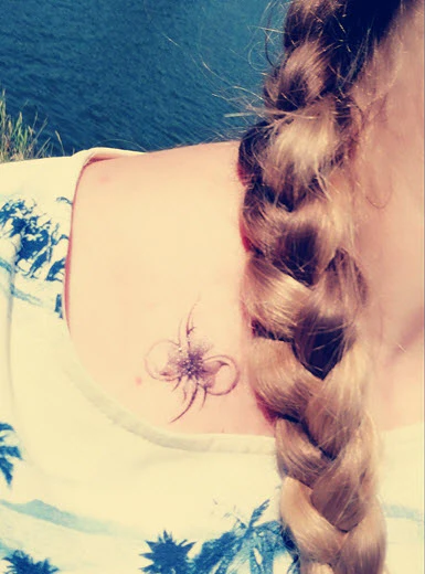 Tribal Clover Bow Tattoo