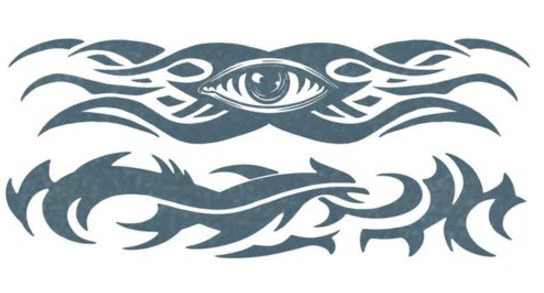 Tribal Eye - Tough Guy Tribal - Tinsley Transfers (2 Tattoos)