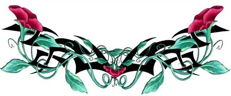 Tribal Flower Band Tattoo