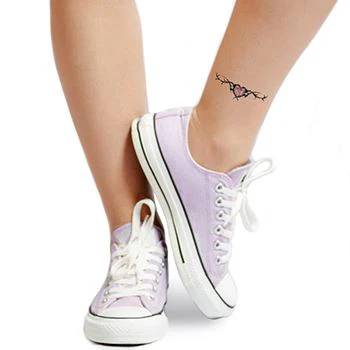 Tribal Heart Purple Glitter Tattoo - Image 2