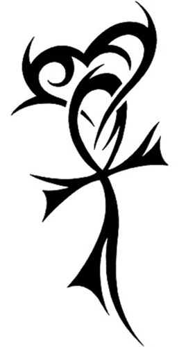 Tribal Love Life Tattoo
