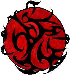 Tribal Red Tattoo