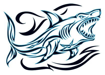 Tribal Shark Tattoo