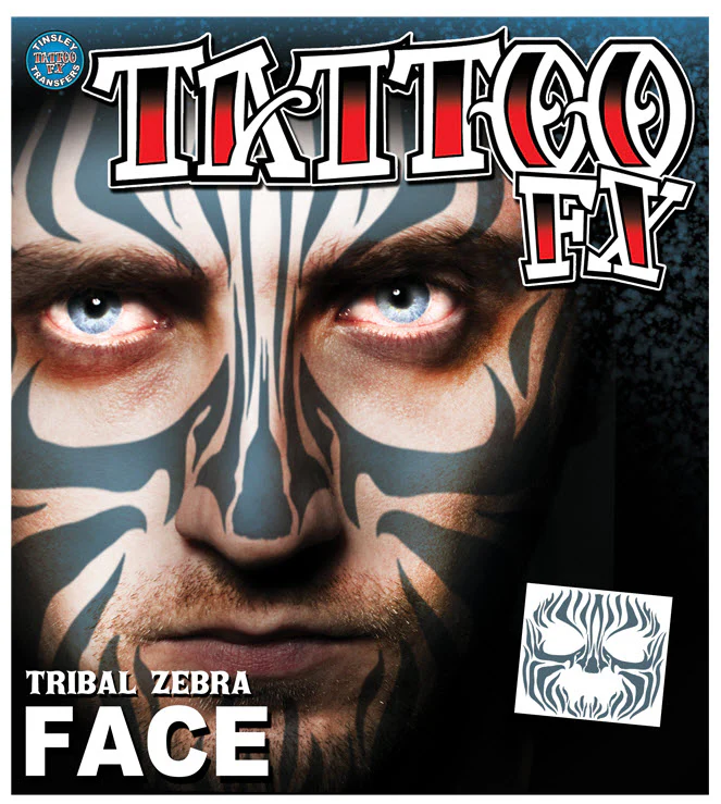 Tribal Zebra Facial Tattoo Kit