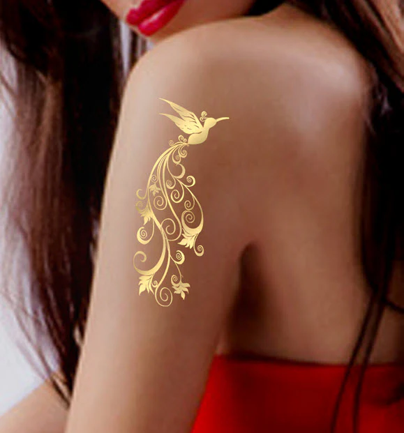 Tropical Paradise Golden Tattoos - Image 2