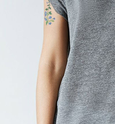 Violet Floral Tattoo - Image 2